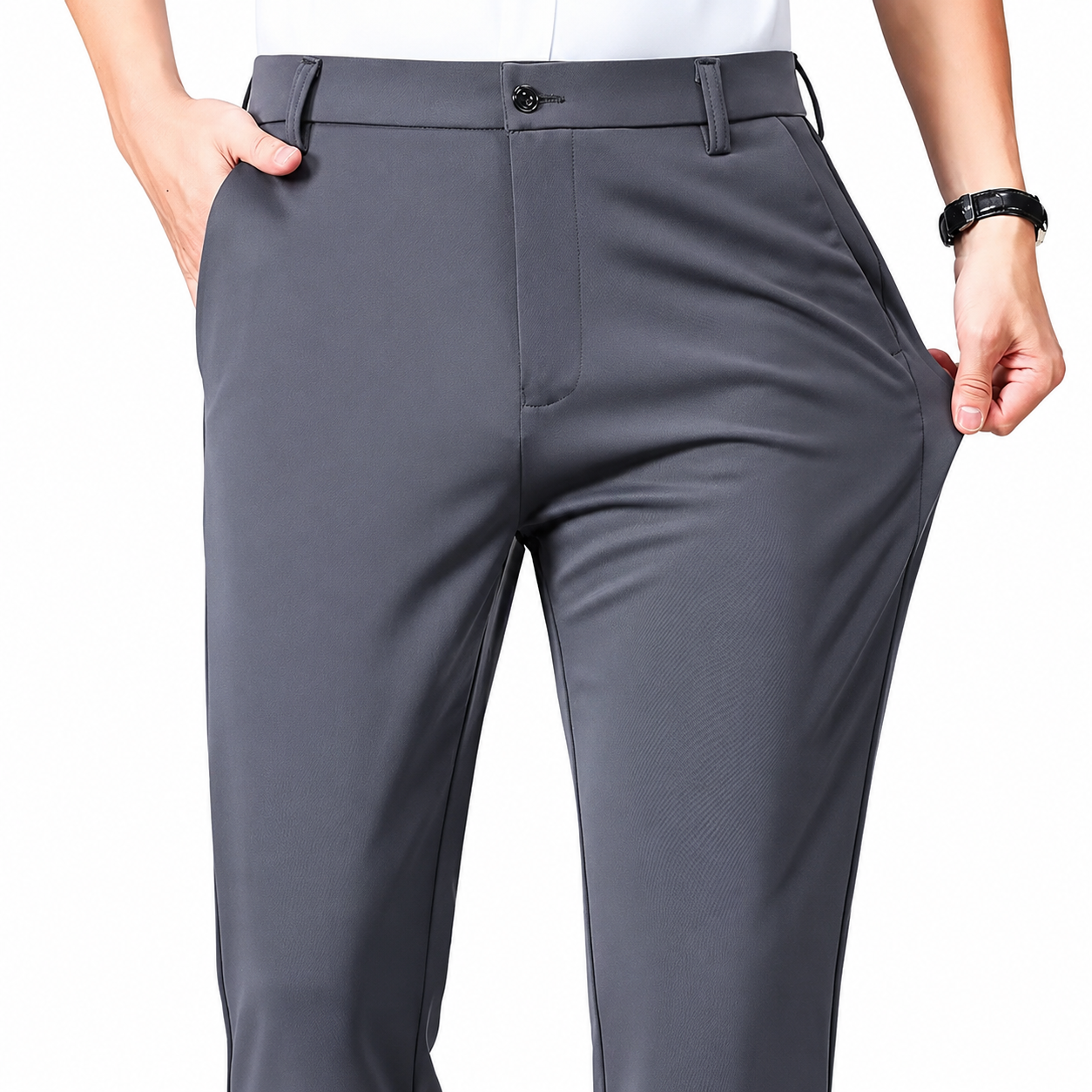 Pantalones elásticos de corte ajustado