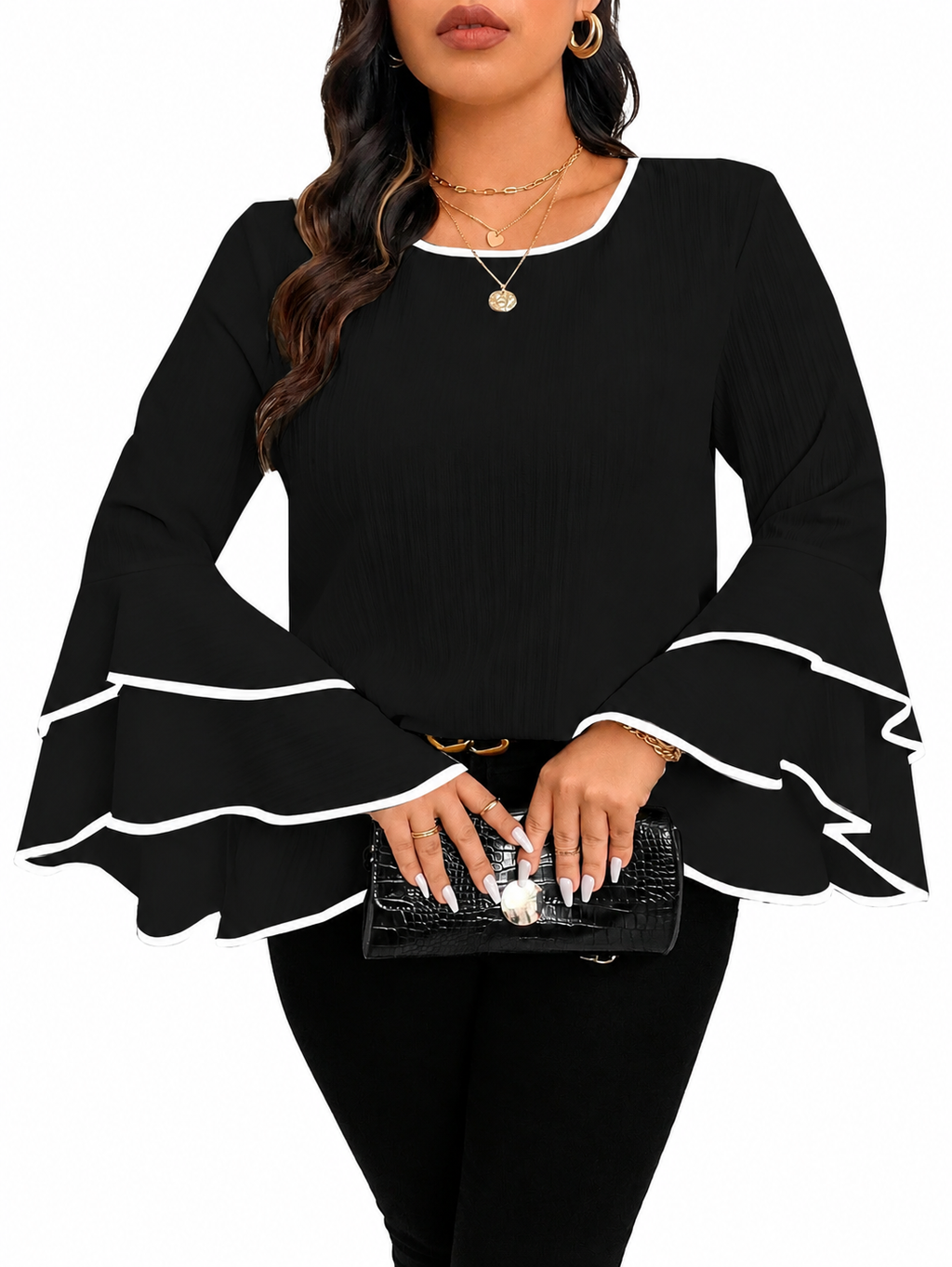 Blusa contemporánea elegante