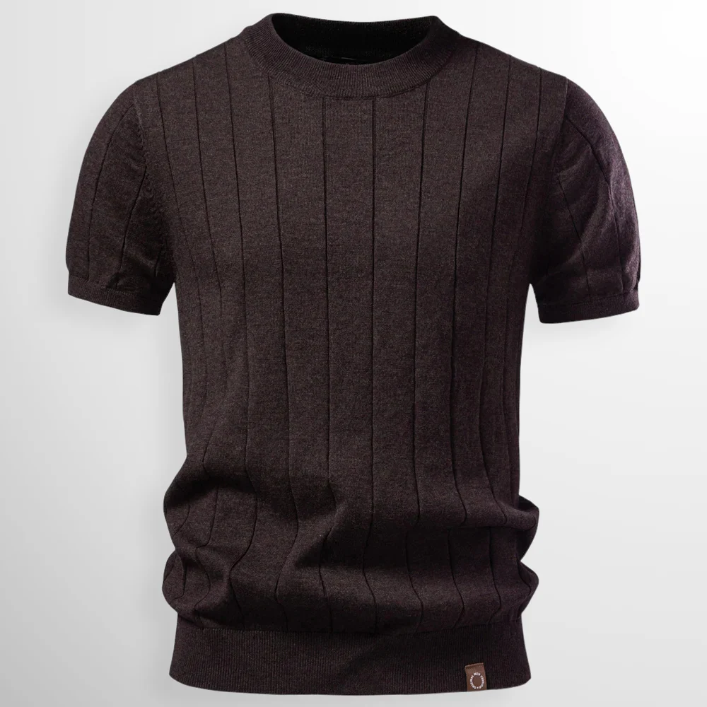 Luca | Camiseta de lujo con cuello acanalado