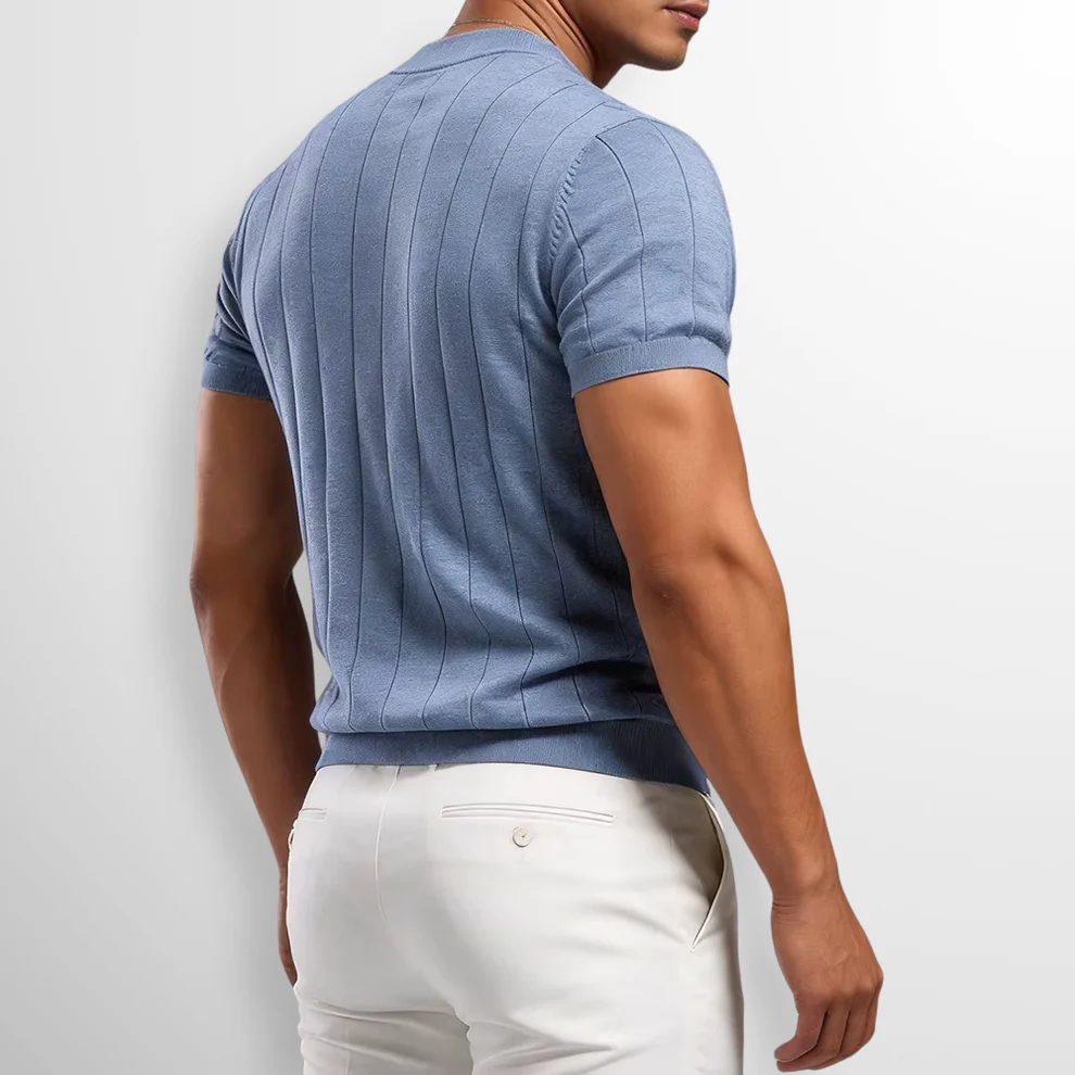 Luca | Camiseta de lujo con cuello acanalado