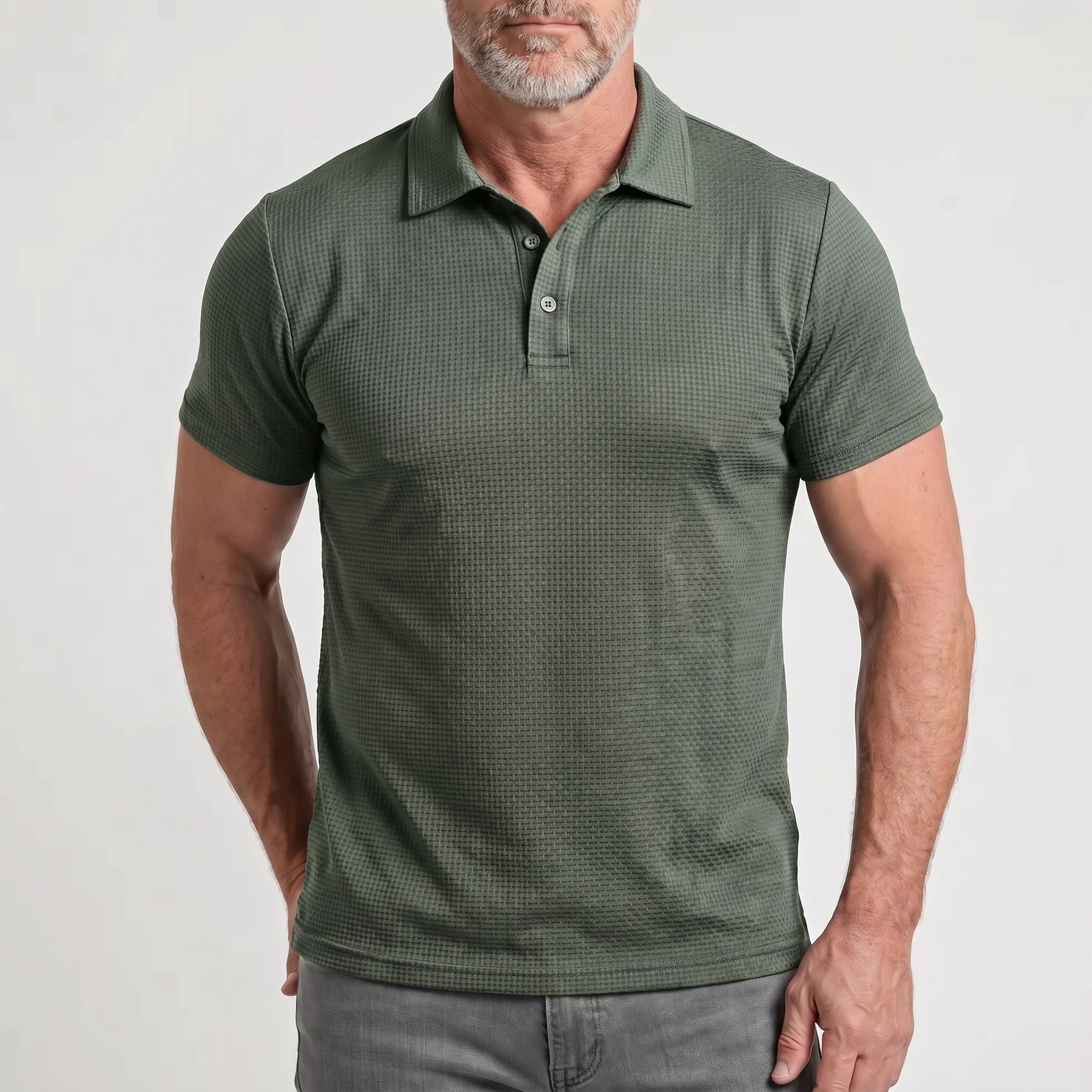 Polo Textura Premium de Corte Moderno