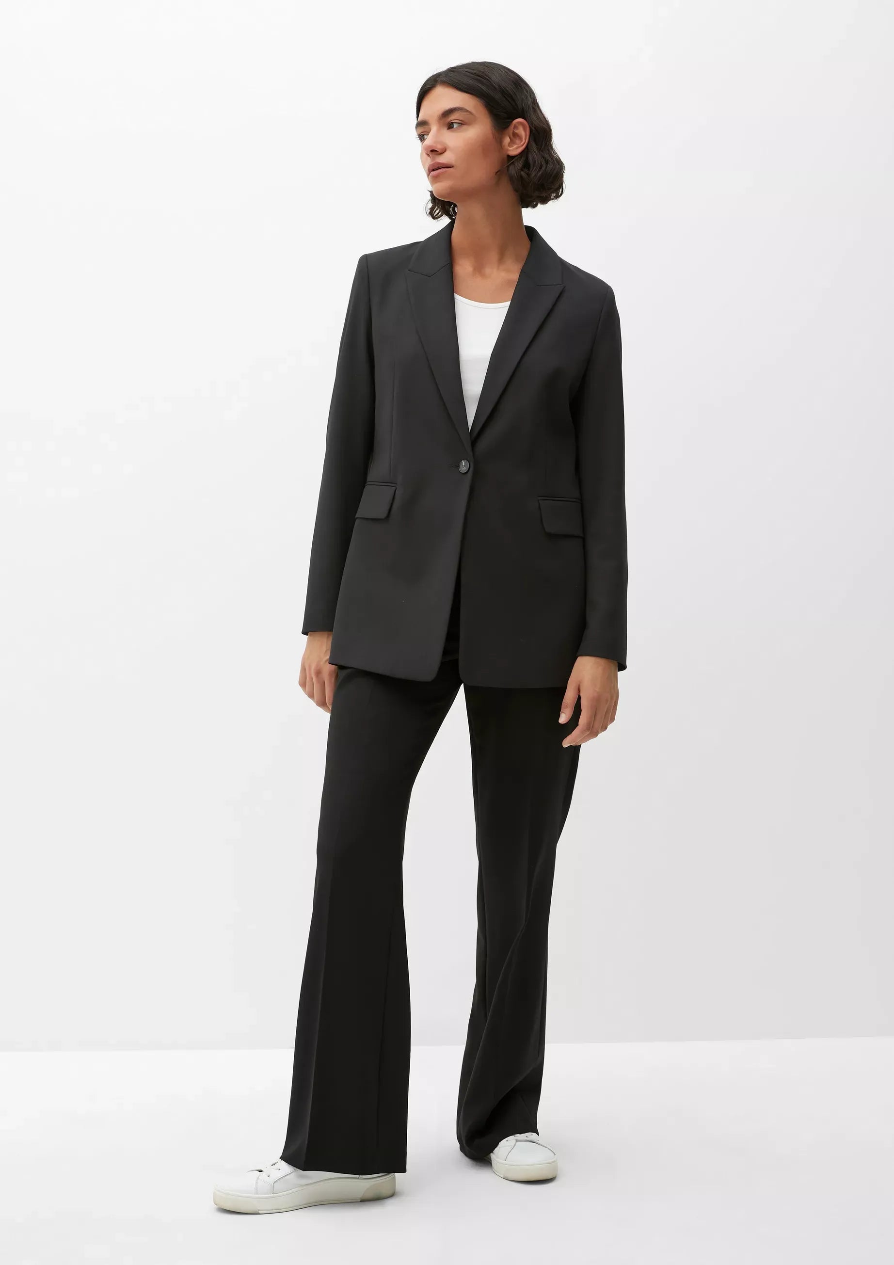 Blazer largo de mezcla