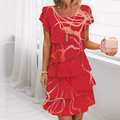 Vestido Elegance Capas Abstract