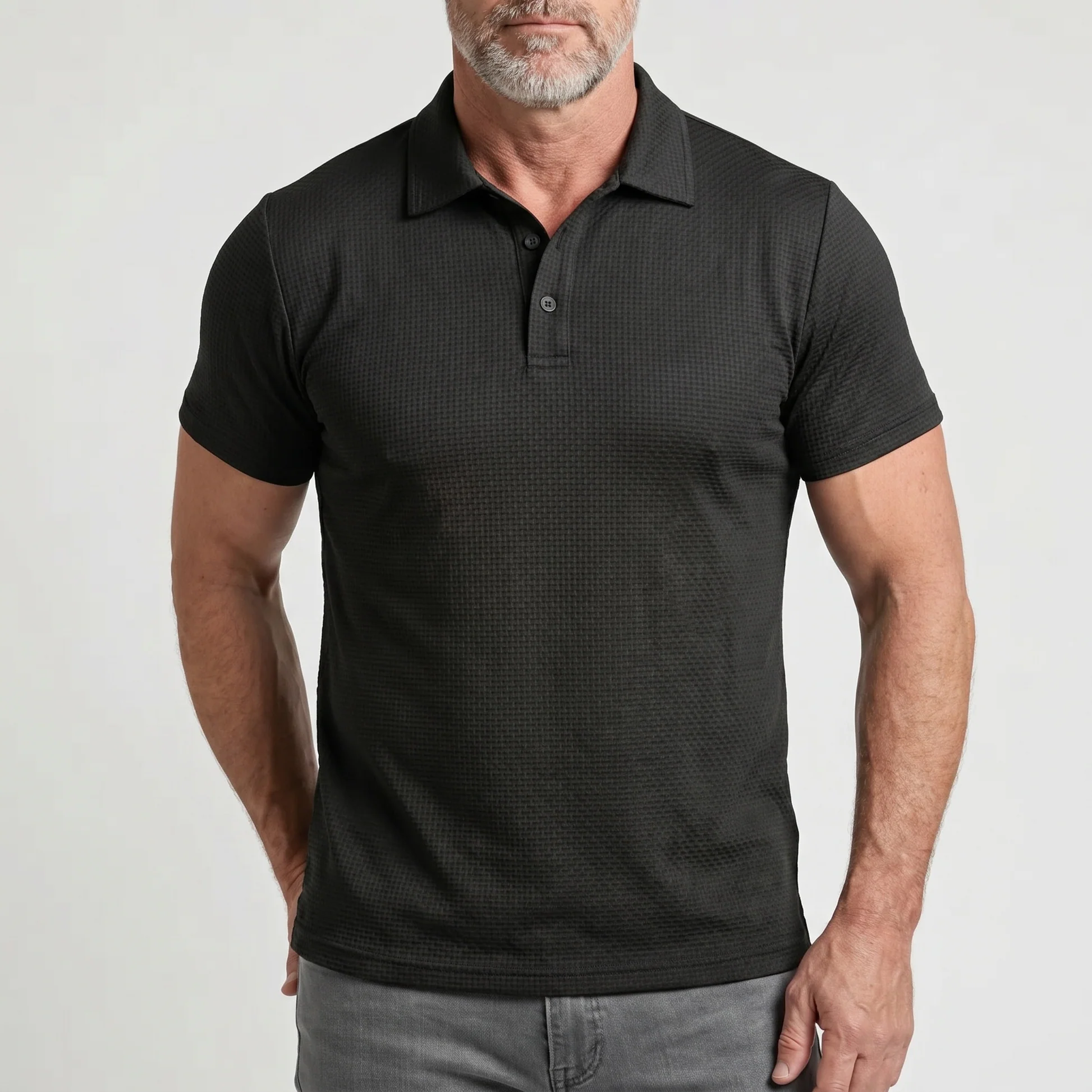 Polo Textura Premium de Corte Moderno