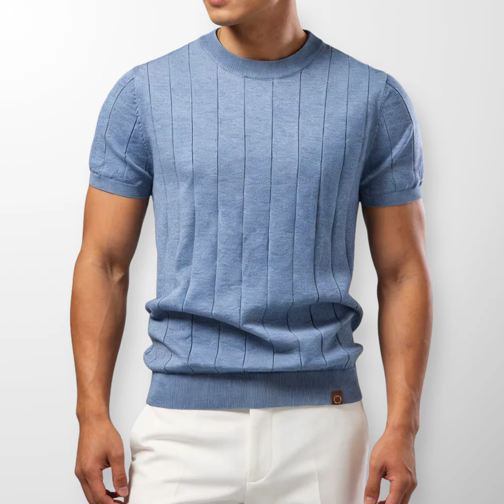 Luca | Camiseta de lujo con cuello acanalado
