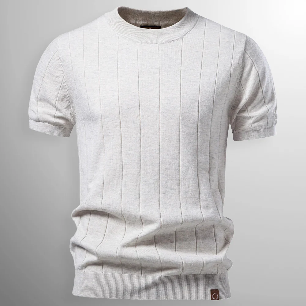Luca | Camiseta de lujo con cuello acanalado